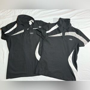 Audi Black Polo Shirt with White Accents